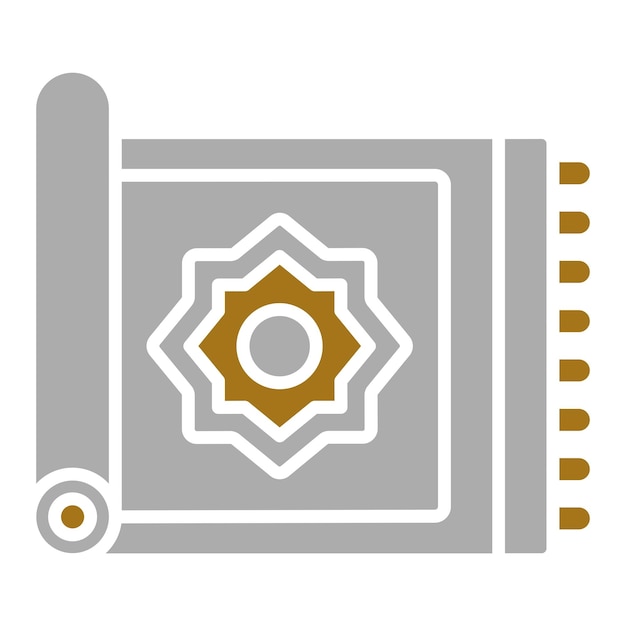 una imagen gris y dorada de un cuadrado con un diseño dorado en él