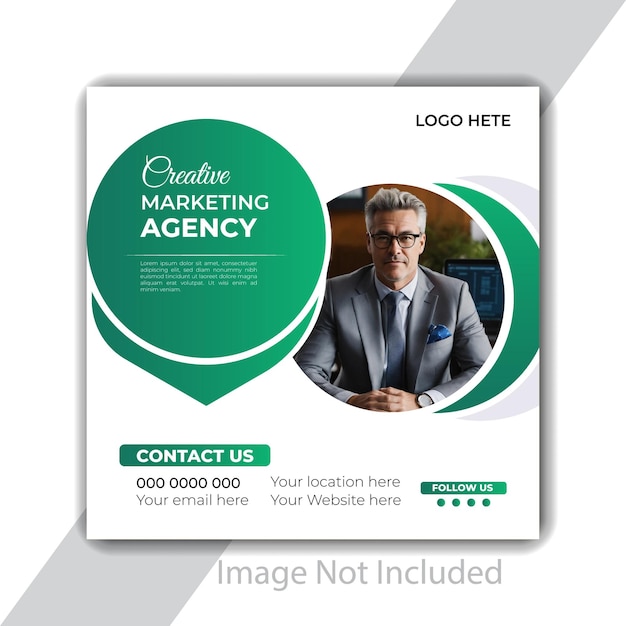 una imagen de un hombre con un fondo verde que dice marketing