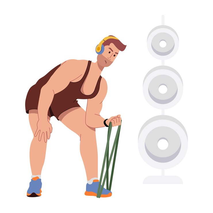 Vector una imagen de un hombre con un par de auriculares en