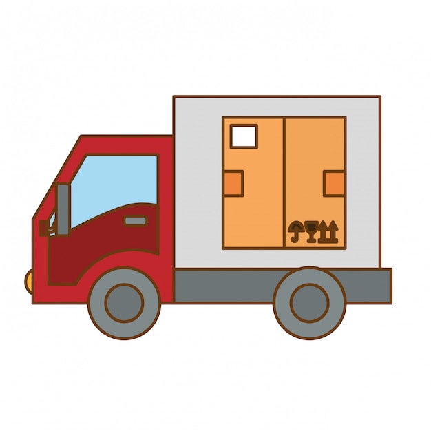 Imagen de icono de camión de carga o entrega