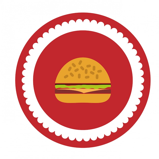 Vector imagen de icono de comida rápida