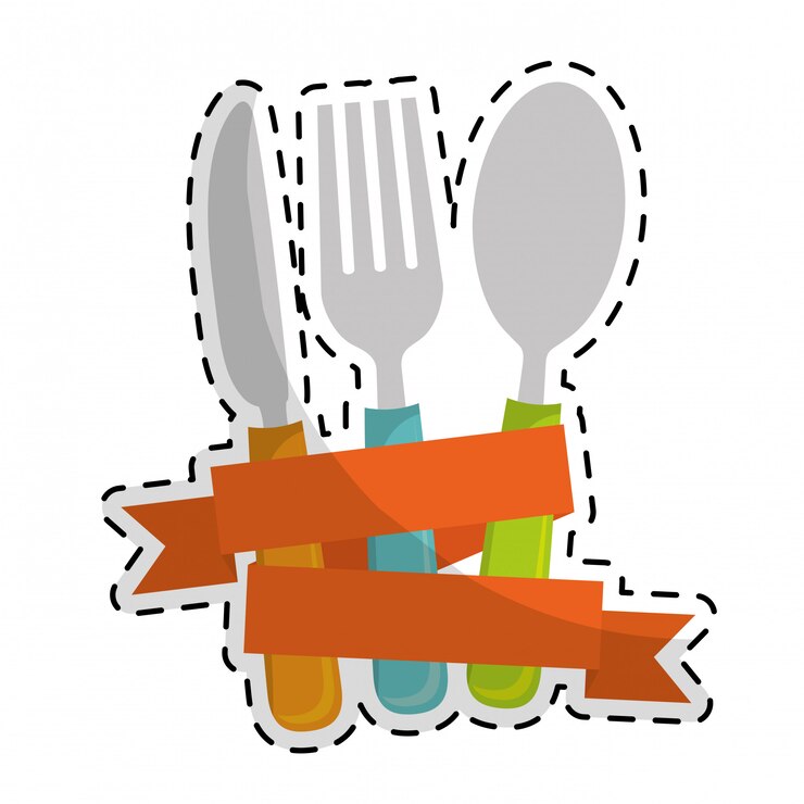 Vector imagen de icono de cubiertos de comedor