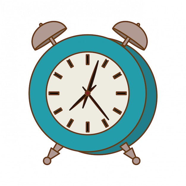 Vector imagen de icono de reloj de alarmas azules