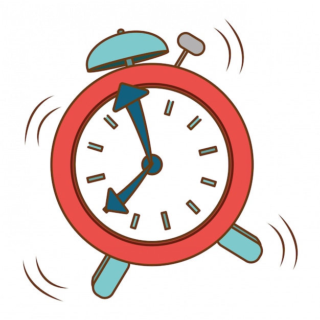 Imagen de icono de reloj de alarmas rojas