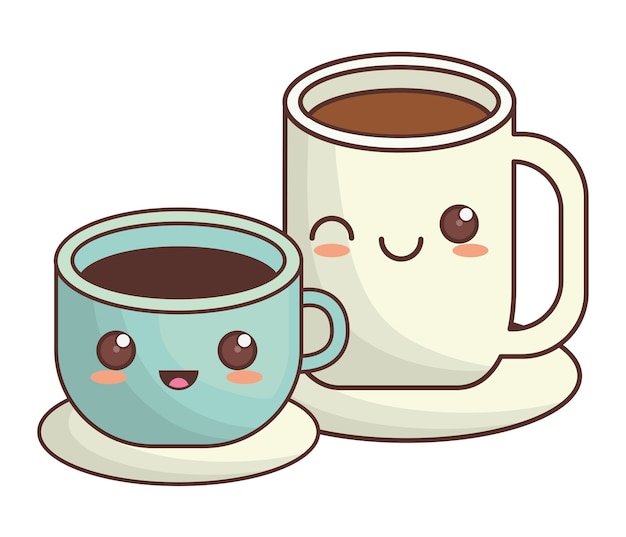 Imagen de icono de taza de café kawaii