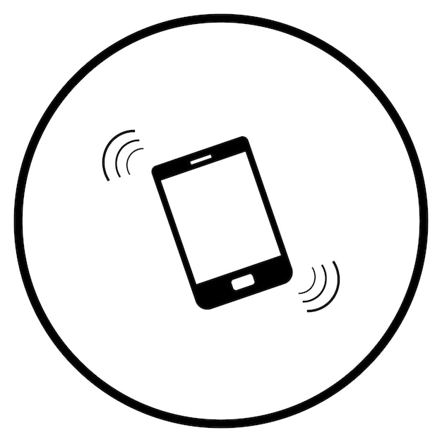 imagen del icono del tema en el diseño del vector del logotipo del teléfono móvil