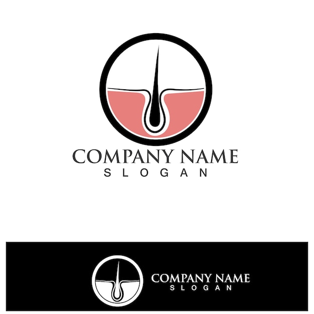 Imagen de icono de vector de logo de tratamientos de cabello