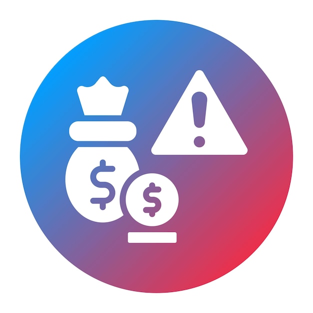 La imagen del icono del vector de riesgo se puede utilizar para la interrupción del negocio