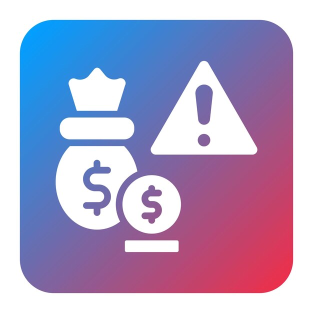 La imagen del icono del vector de riesgo se puede utilizar para la interrupción del negocio