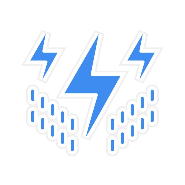 La imagen del icono vectorial de potencia se puede utilizar para la física