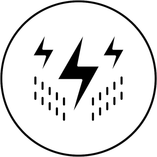 La imagen del icono vectorial de potencia se puede utilizar para la física