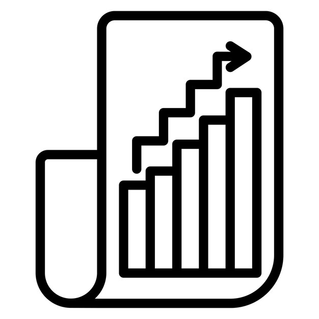 La imagen del icono vectorial de progreso se puede utilizar para el plan de acción