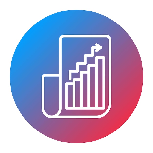 La imagen del icono vectorial de progreso se puede utilizar para el plan de acción