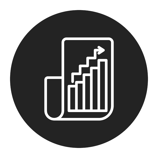 La imagen del icono vectorial de progreso se puede utilizar para el plan de acción