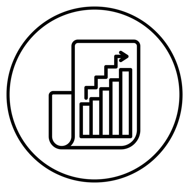 La imagen del icono vectorial de progreso se puede utilizar para el plan de acción
