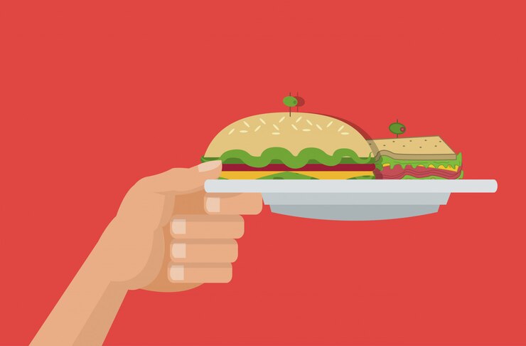 Vector imagen de iconos relacionados con alimentos saludables