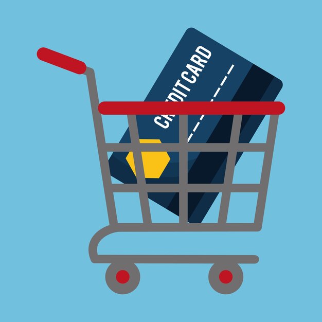 imagen de iconos relacionados con compras
