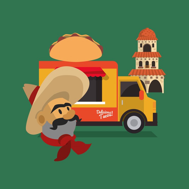 Vector imagen de los iconos relacionados con la cultura mexicana