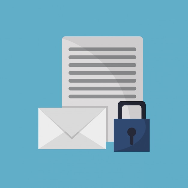 imagen de iconos relacionados con la seguridad de internet