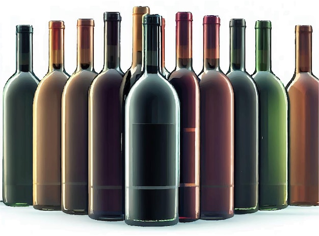 imagen de ilustración digital de arte vectorial de vino espumoso de champán