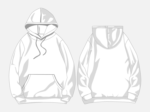 Vector imagen y ilustración vectorial de sudadera con capucha