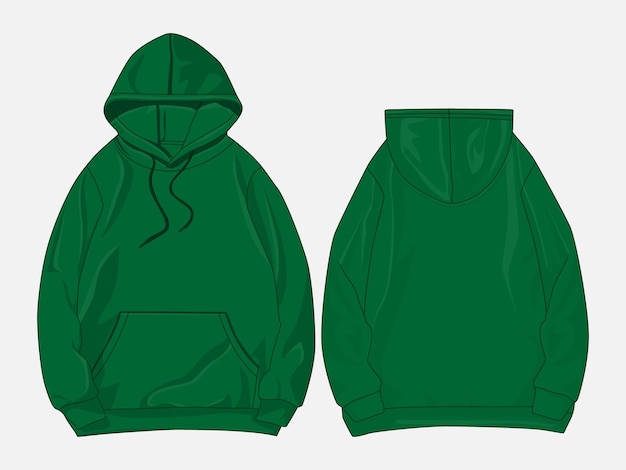 Imagen y ilustración vectorial de sudadera con capucha