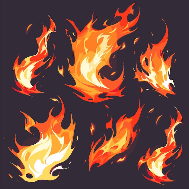 Imagen de un increíble fuego de llamas rojas.