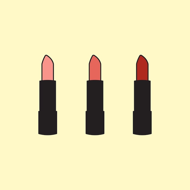 una imagen de lápices labiales con un fondo amarillo