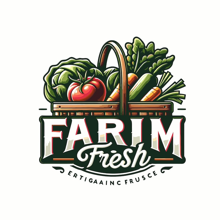 Vector una imagen de un letrero de productos frescos de la granja