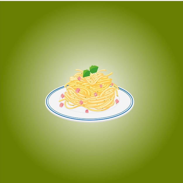 Imagen linda de Vector Eps de alimentos con fondo en círculo