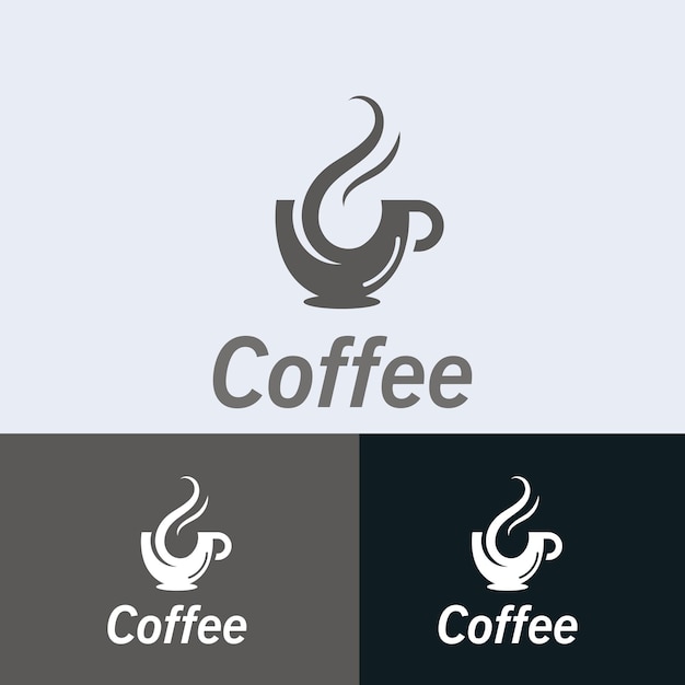 Imagen del logotipo de la bebida de la taza de café e ilustración de diseño creativo vectorial