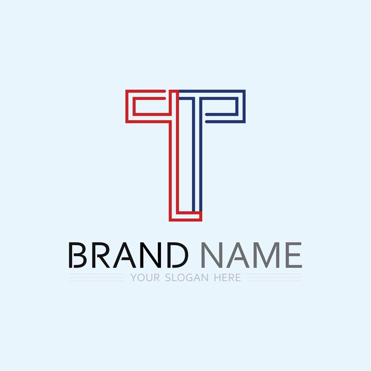 Vector imagen del logotipo de la letra t y fuente vector gráfico de diseño t