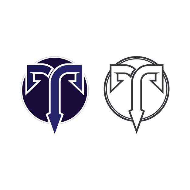Imagen del logotipo de la letra T y vector gráfico de diseño de fuente T