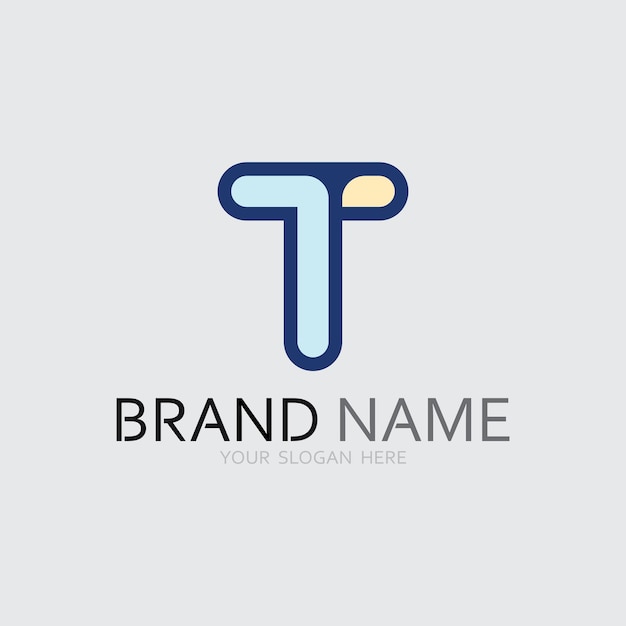 Imagen del logotipo de la letra T y vector gráfico de diseño de fuente T