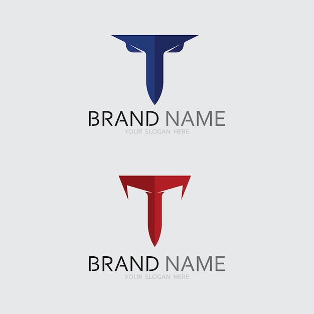 Imagen del logotipo de la letra T y vector gráfico de diseño de fuente T