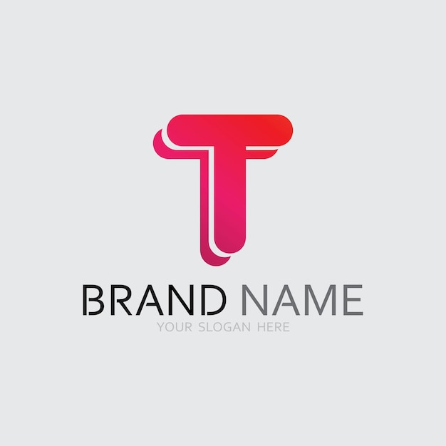 Imagen del logotipo de la letra T y vector gráfico de diseño de fuente T
