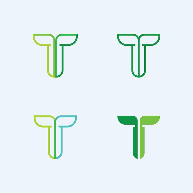 Imagen del logotipo de la letra T y vector gráfico de diseño de fuente T