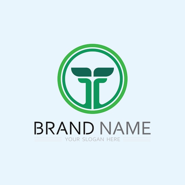 Imagen del logotipo de la letra T y vector gráfico de diseño de fuente T