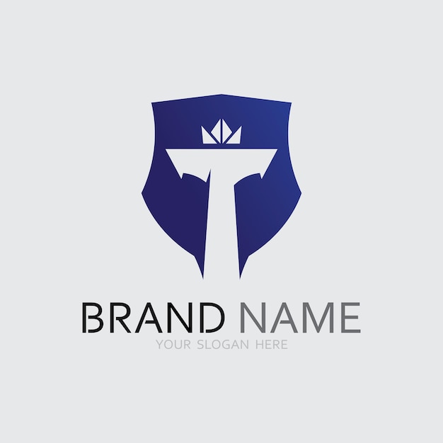 Imagen del logotipo de la letra T y vector gráfico de diseño de fuente T