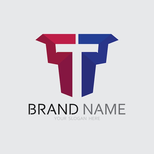 Imagen del logotipo de la letra T y vector gráfico de diseño de fuente T