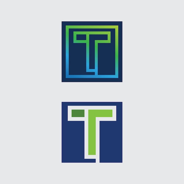 Imagen del logotipo de la letra T y vector gráfico de diseño de fuente T