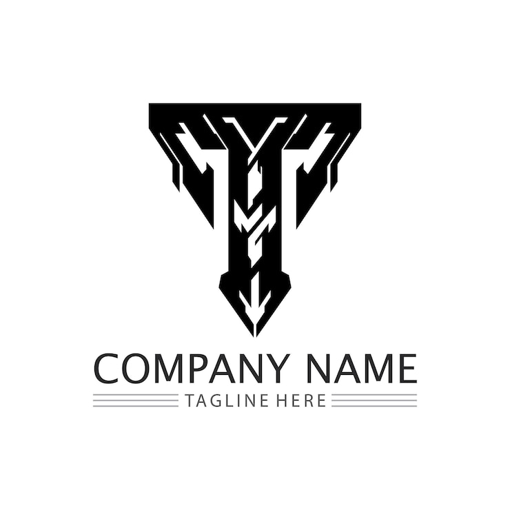 Vector imagen del logotipo de la letra t y vector gráfico de diseño de fuente t
