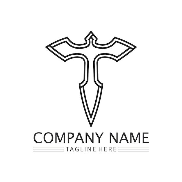 Imagen del logotipo de la letra T y vector gráfico de diseño de fuente T