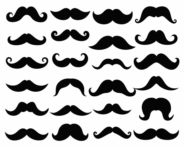 Vector una imagen de un montón de bigote