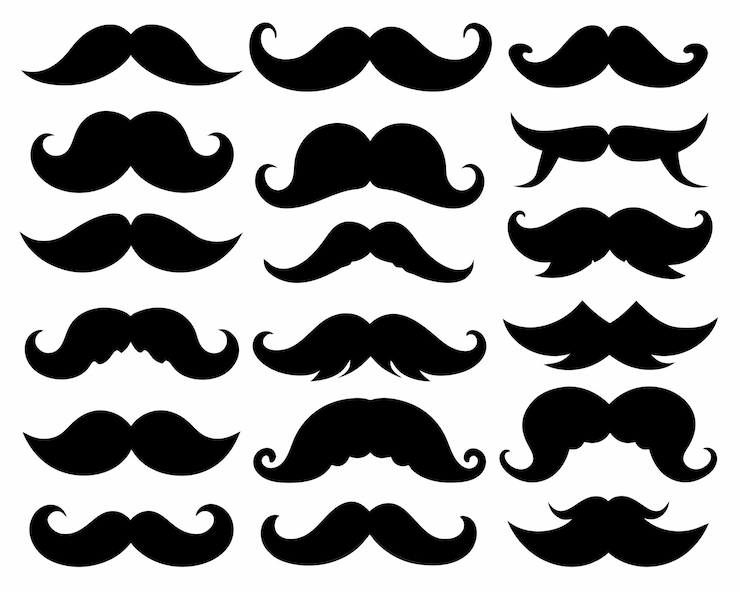 Vector una imagen de un montón de bigote