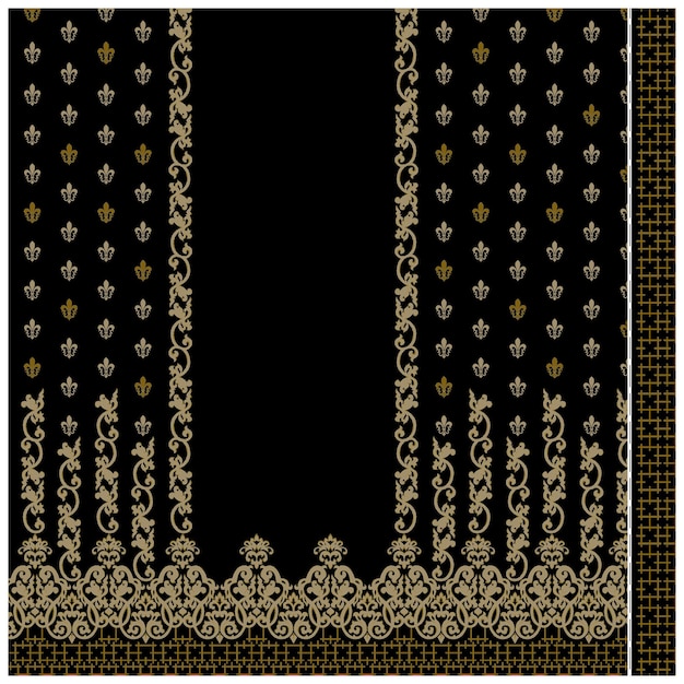 una imagen negra y dorada de un diseño negro y dorado