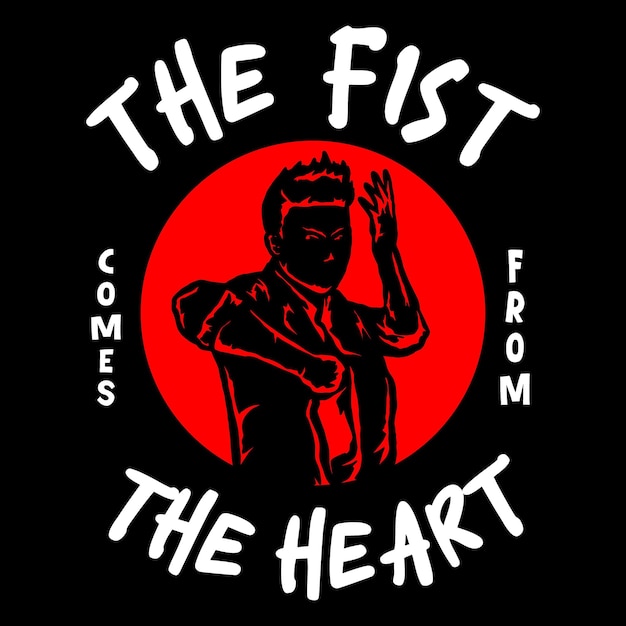 una imagen negra y roja de una persona desde el corazón desde el corazón