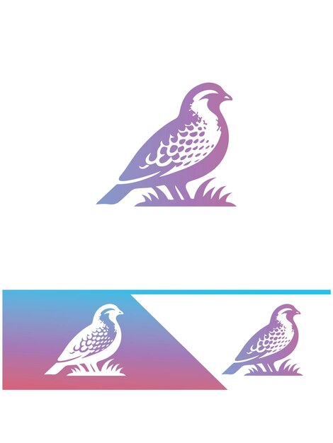 una imagen de un pájaro con un fondo púrpura y azul