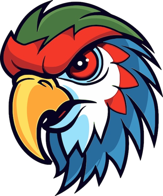 una imagen de un pájaro con un pico rojo y un sombrero verde