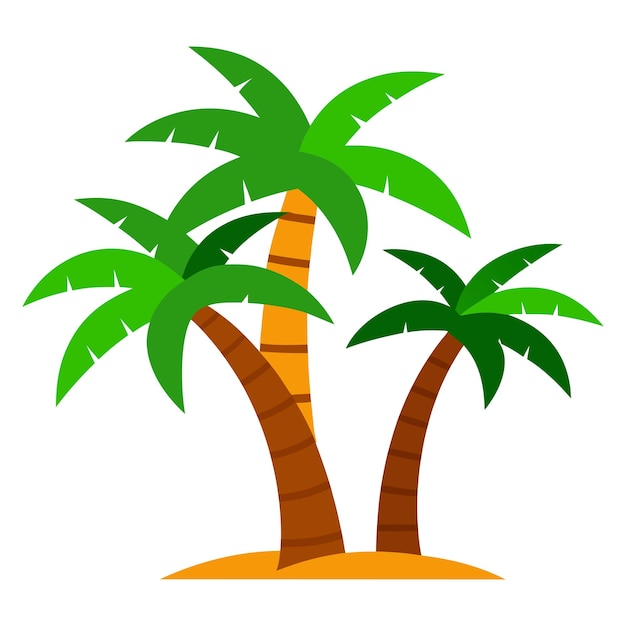 una imagen de palmeras en un fondo blanco con una imagen de una palmera